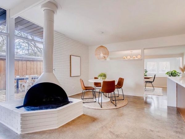 Natural Concrete Floors in residence for midcentury modern developers
