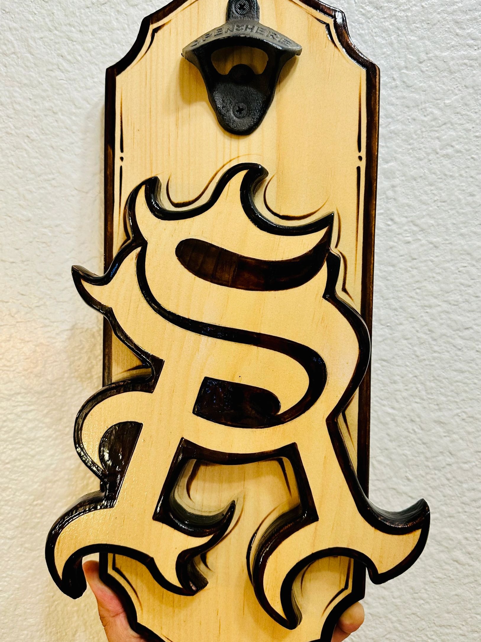 Collectible Indoor SA Logo Bottle Opener $$ Popping Bottles The Still Authentic Way*