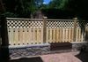 Stamped concrete patio, retaining wall, fence.  Oakton, VA