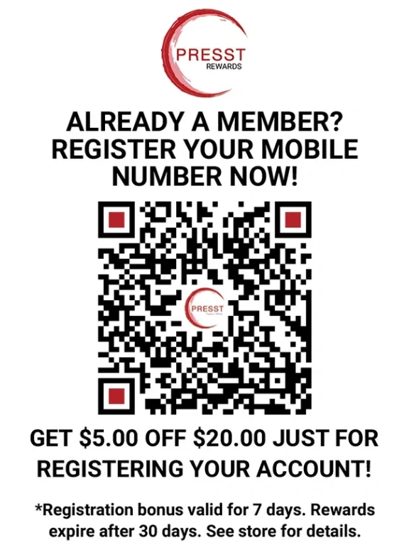 Scan the QR code to earn points in store!
