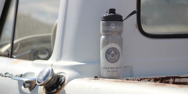 Water Bottle on the truck bed.