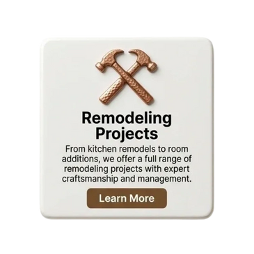 Remodeling projects offered with expert craftsmanship and management.