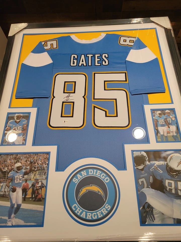 Framed San Diego Chargers Antonio Gates Signed Jersey Beckett Coa – MVP  Authentics