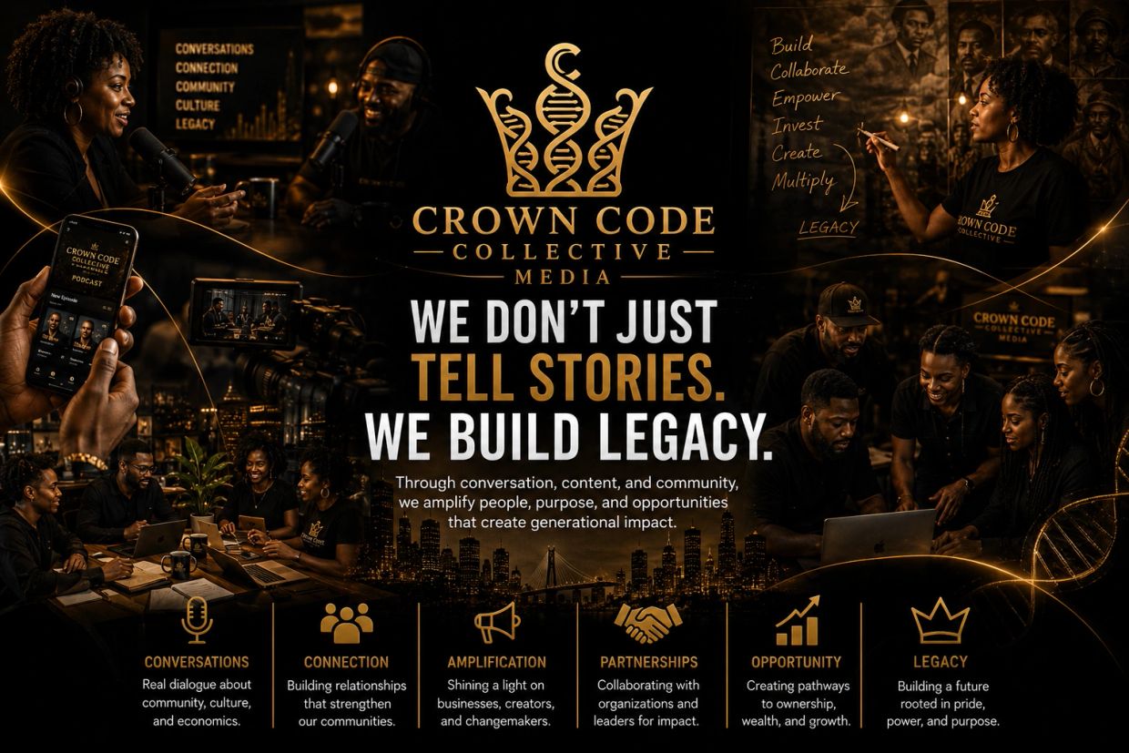 Crown Code Collective Media builds legacy through storytelling, community, and empowerment.