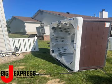 hot tub move using spa sled