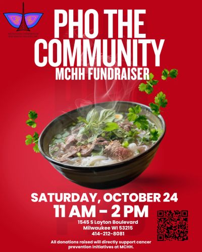 Fundraiser for cancer prevention featuring pho on October 24 in Milwaukee.