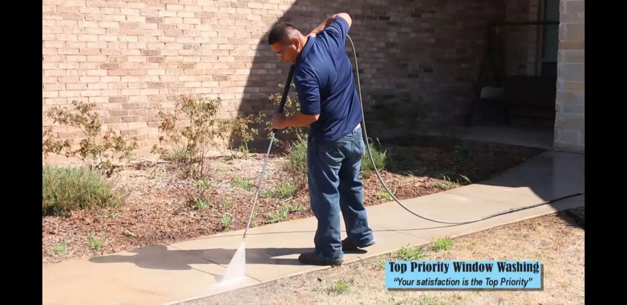 Top Priority Services pressure Washing sidewalks 
