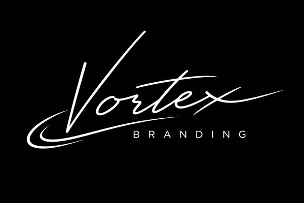 White cursive text logo on black background.