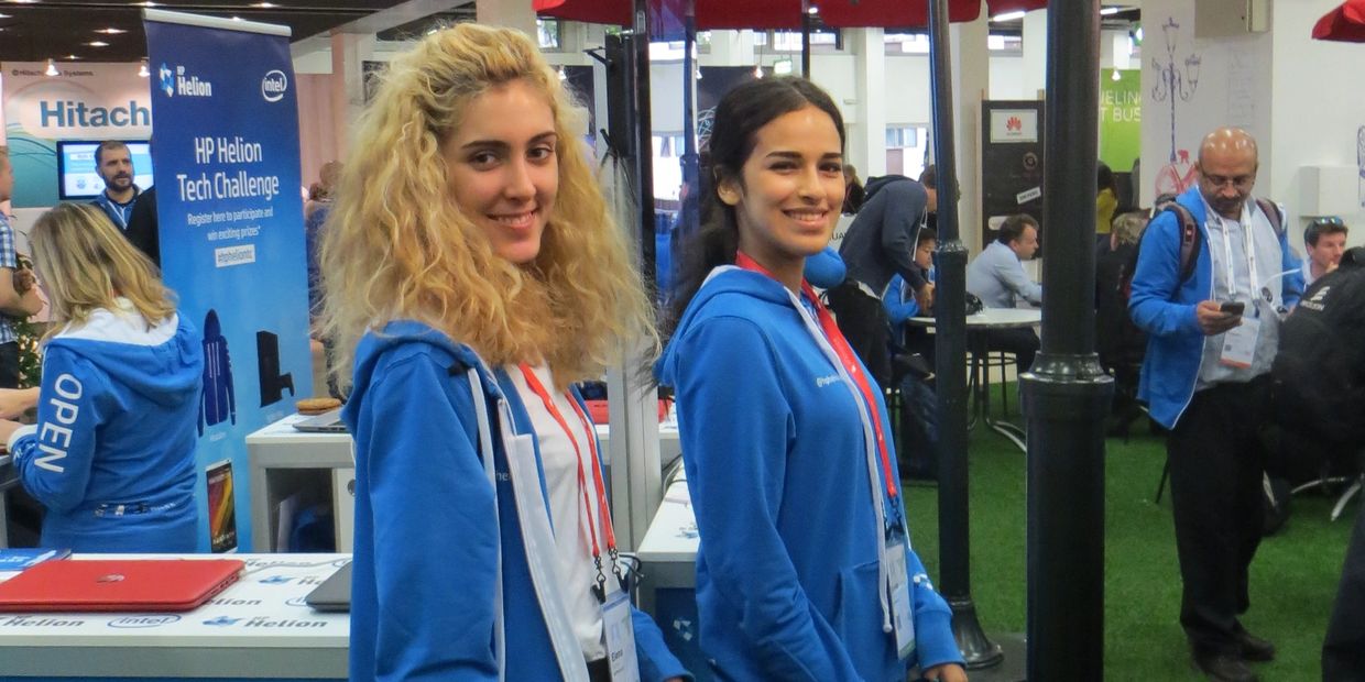 Staff working at OpenStack Paris Event