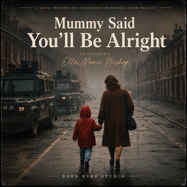 Album cover for Mummy Said You’ll Be Alright by Born Here Studio featuring Ella Marie Bishop.