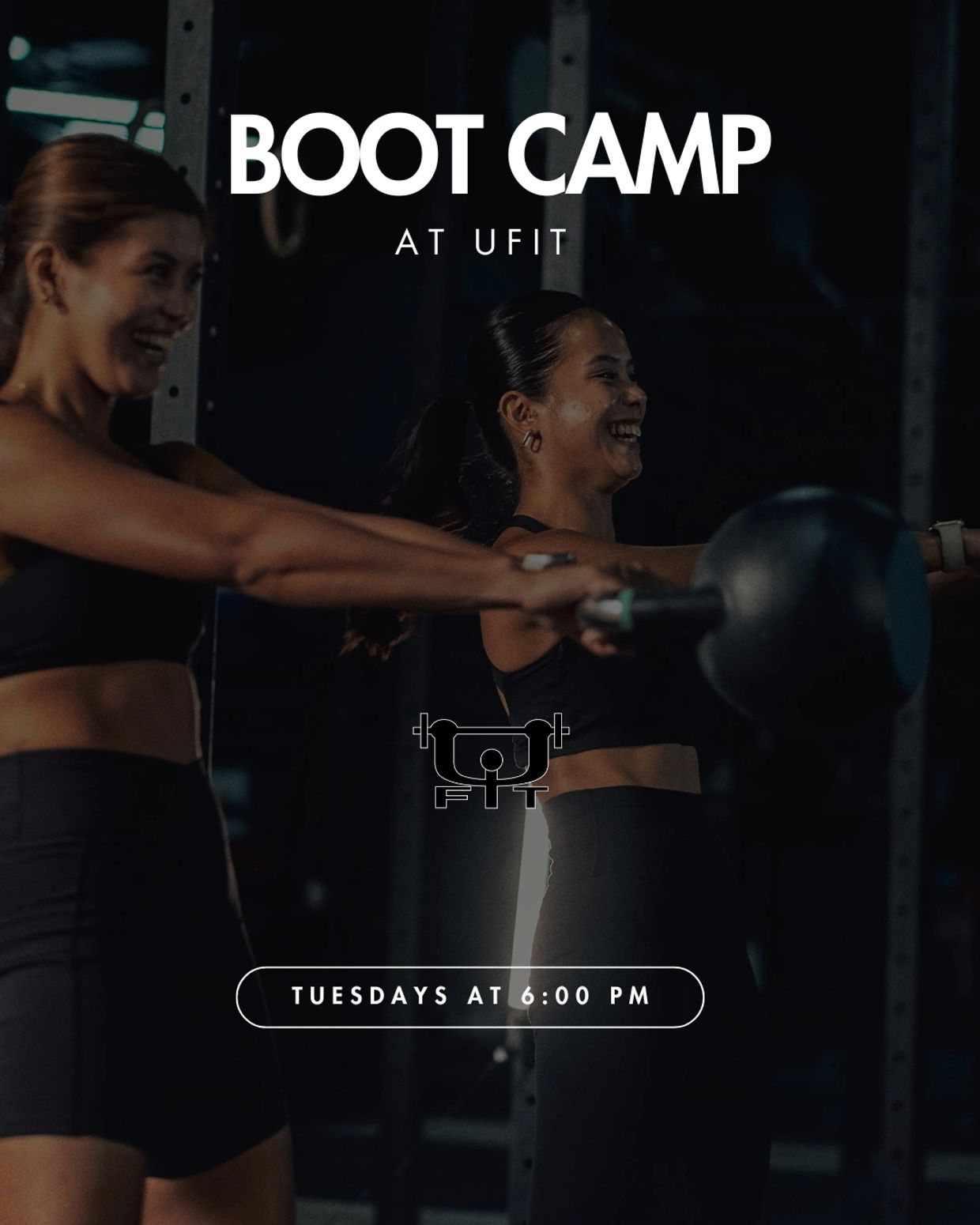Women enjoying a boot camp workout at UFit.