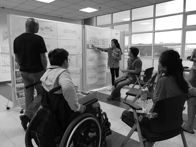 Universal design starts from the beginning of the architectural design process for all buildings.