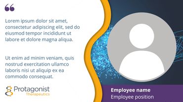 Biotech new employee spotlight social media post