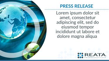 Pharmaceutical company press release social media post