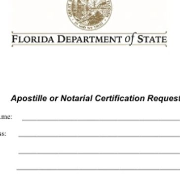 Florida apostille request form — fast-track certification using existing FBI background check.