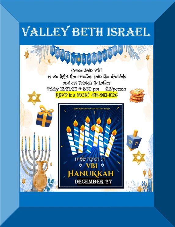 Hanukkah flyer with candles