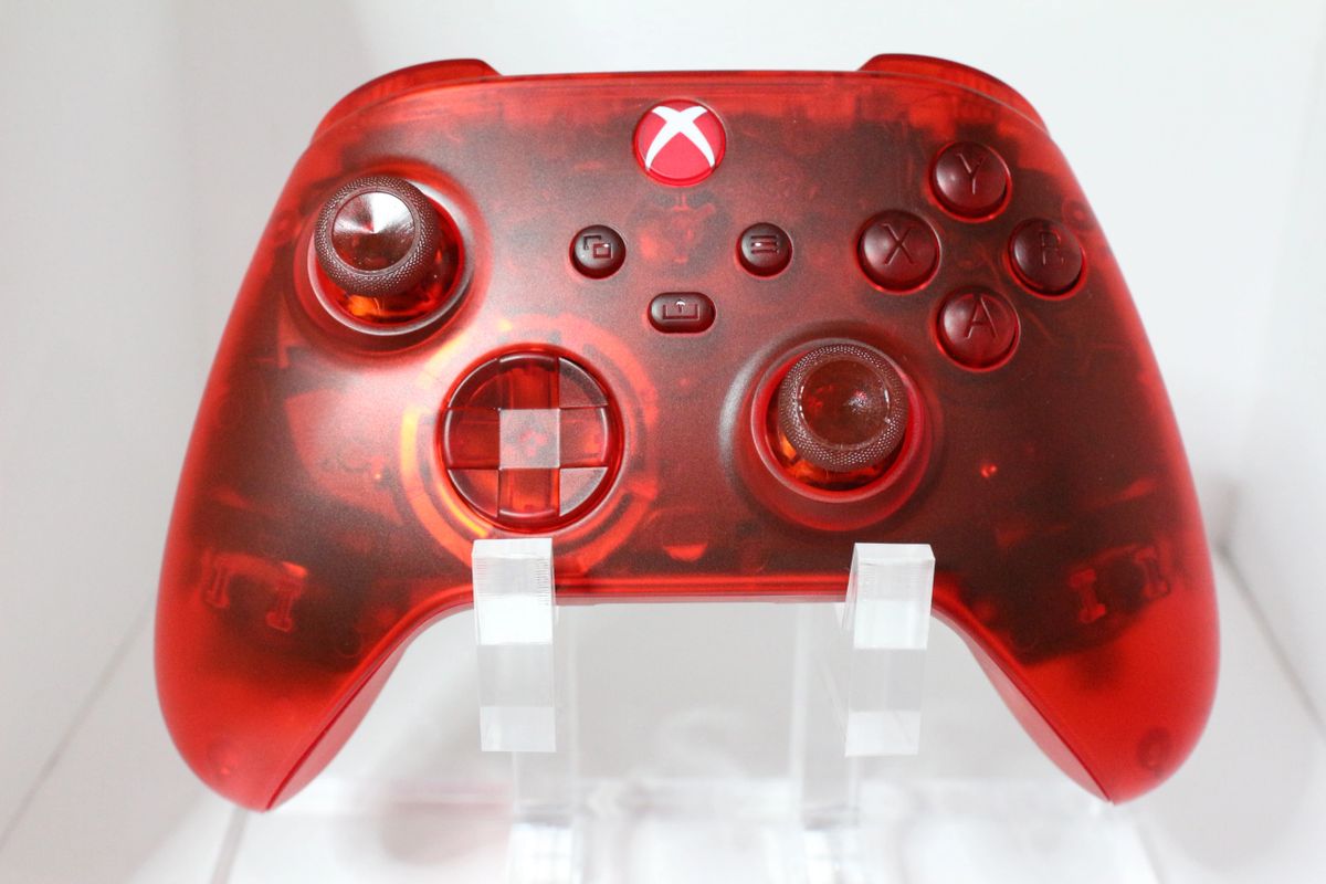 Microsoft Xbox One Series X/S Modded Controller-"All Clear Red" w/Red LED
