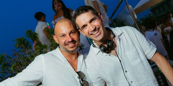 DJ George Gee with a friend