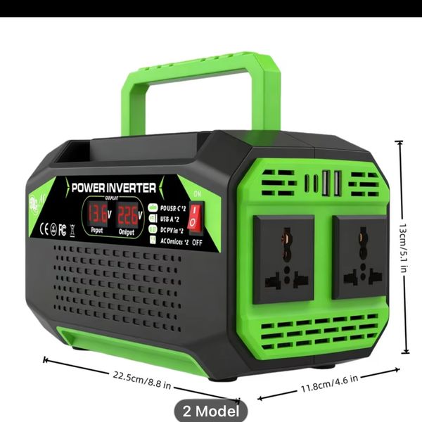 1000W/500W Portable Inverter DC 
12V to AC220V/ 230V Voltage 