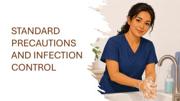 Healthcare worker washing hands, emphasizing infection control.