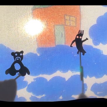 Teaching children to tell their own stories using shadow puppetry and their original artwork.