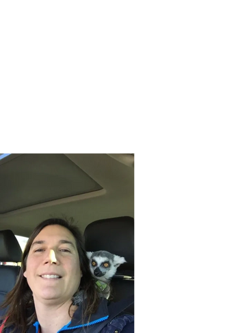 Karen Smith with her pet lemur. 
Cyndi Brown with her pet pony, Stormi.