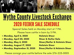 Special Sale Schedule | Wythe County Livestock Exchange