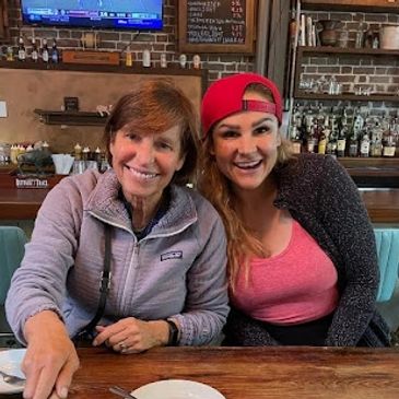 Gift car flip owners Brenda and Casey together getting lunch.