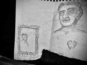 self portrait and old friend 