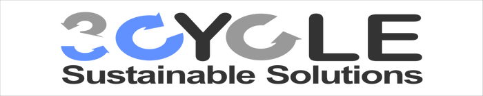 Logo for 3Cycle Sustainable Solutions featuring arrows symbolizing recycling.