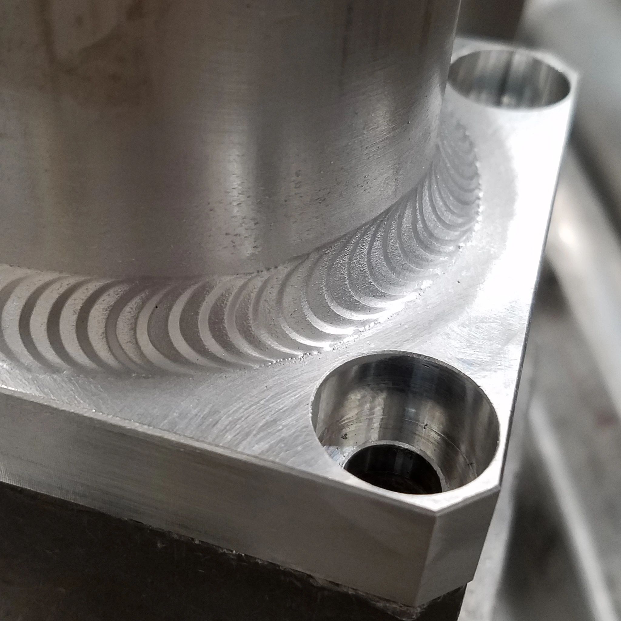 up close of precise aluminum welding