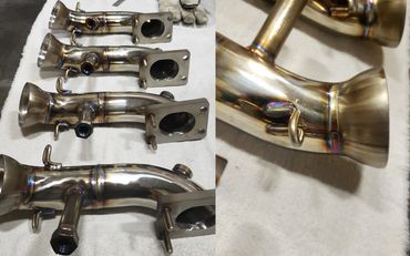 stainless steel aftermarket snowmobile exhaust manufactured and fabricated by CRV Welding