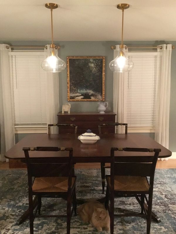 New lighting for customers dining room table