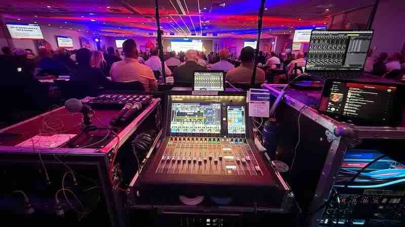 corporate event audio setup Dallas conference ballroom