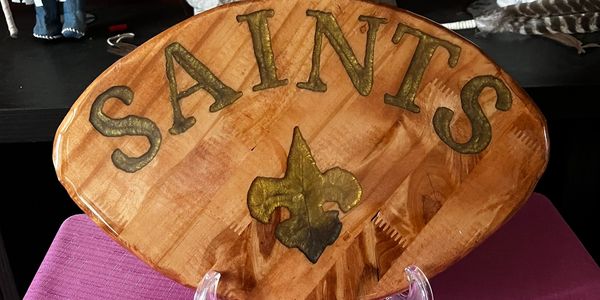 Handmade Wooden Football Sign