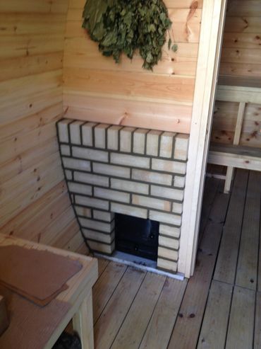 brickwork to sauna