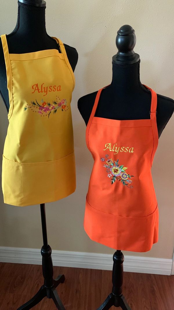 Two beautiful bib aprons made specifically for a customer! $25 includes shipping!