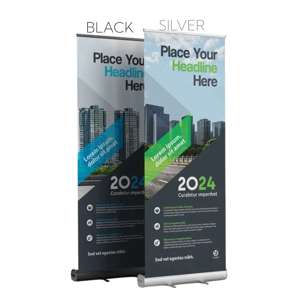 STANDARD RETRACTABLE (INCLUDES BANNER, STAND & CARRY CASE)