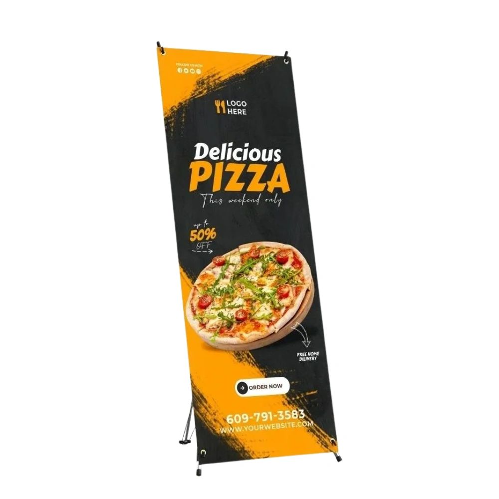 X - STAND (INCLUDES FREE DEISNG, BANNER & STAND)