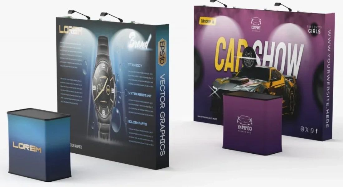 VELCRO POP UP DISPLAY - STRAIGHT (SOFT CANVAS BAG INCLUDE)
