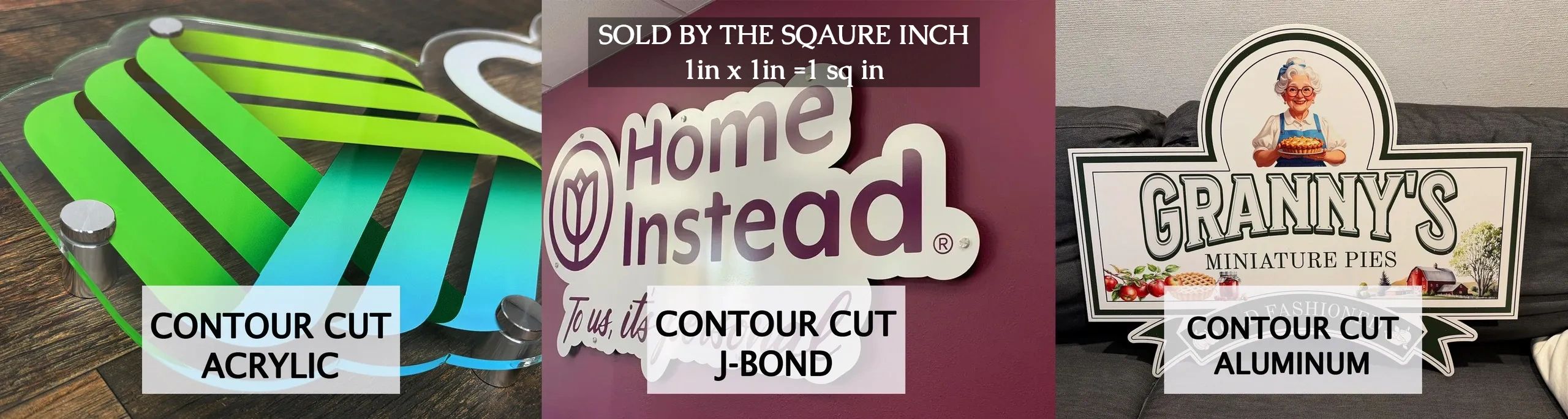 ACRYLIC 3/16 in (STRAIGHT CUT OR CONTOUR CUT) BY SQ.INCH