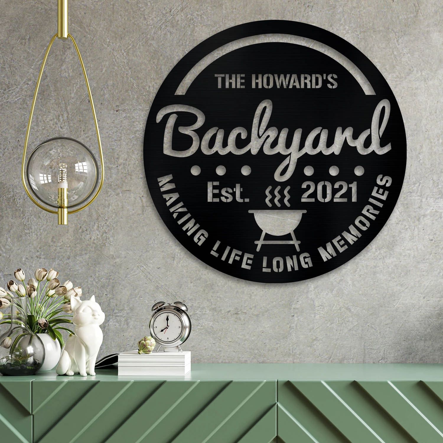 LASER ENGRAVED METAL SIGN