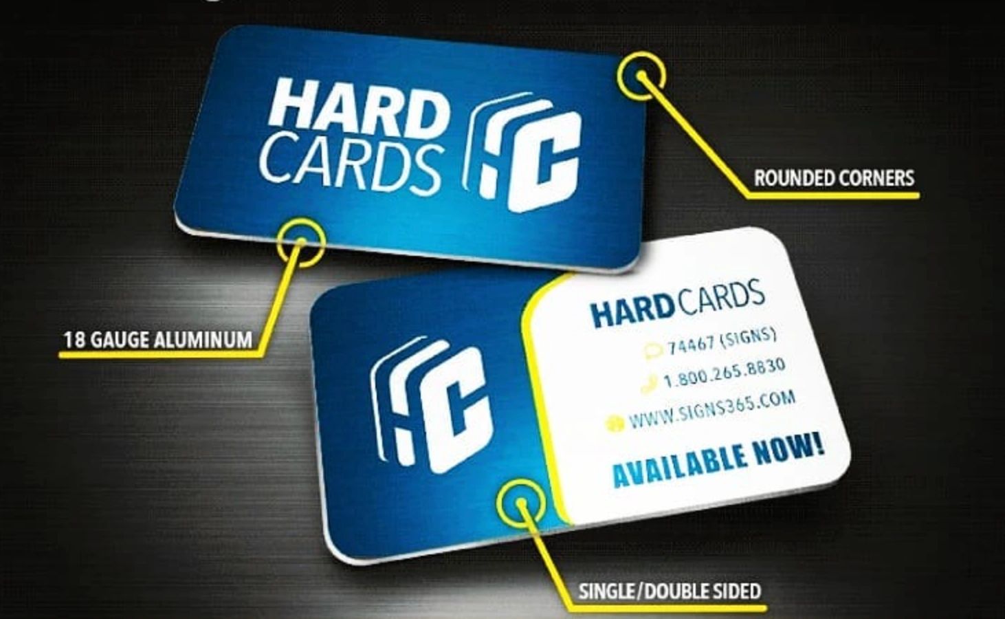 18 GUAGE ALUMINUM BUSINESS CARDS