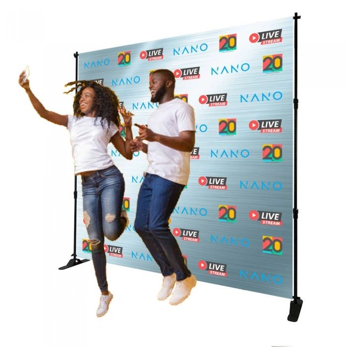 STEP AND REPEAT BACKDROP EVENT BANNER ( INCLUDES DESIGN, BANNER & STAND )