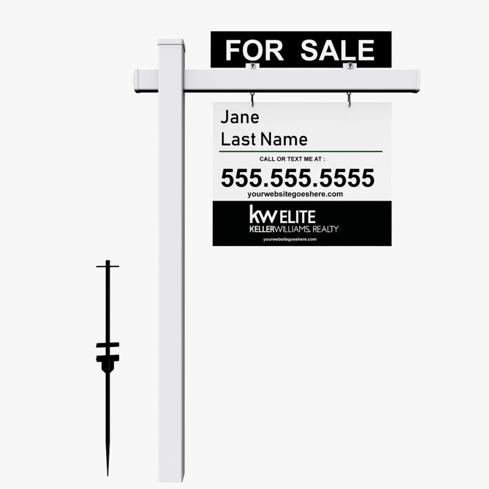 REAL ESTATE POST + SIGN (INCLUDES D