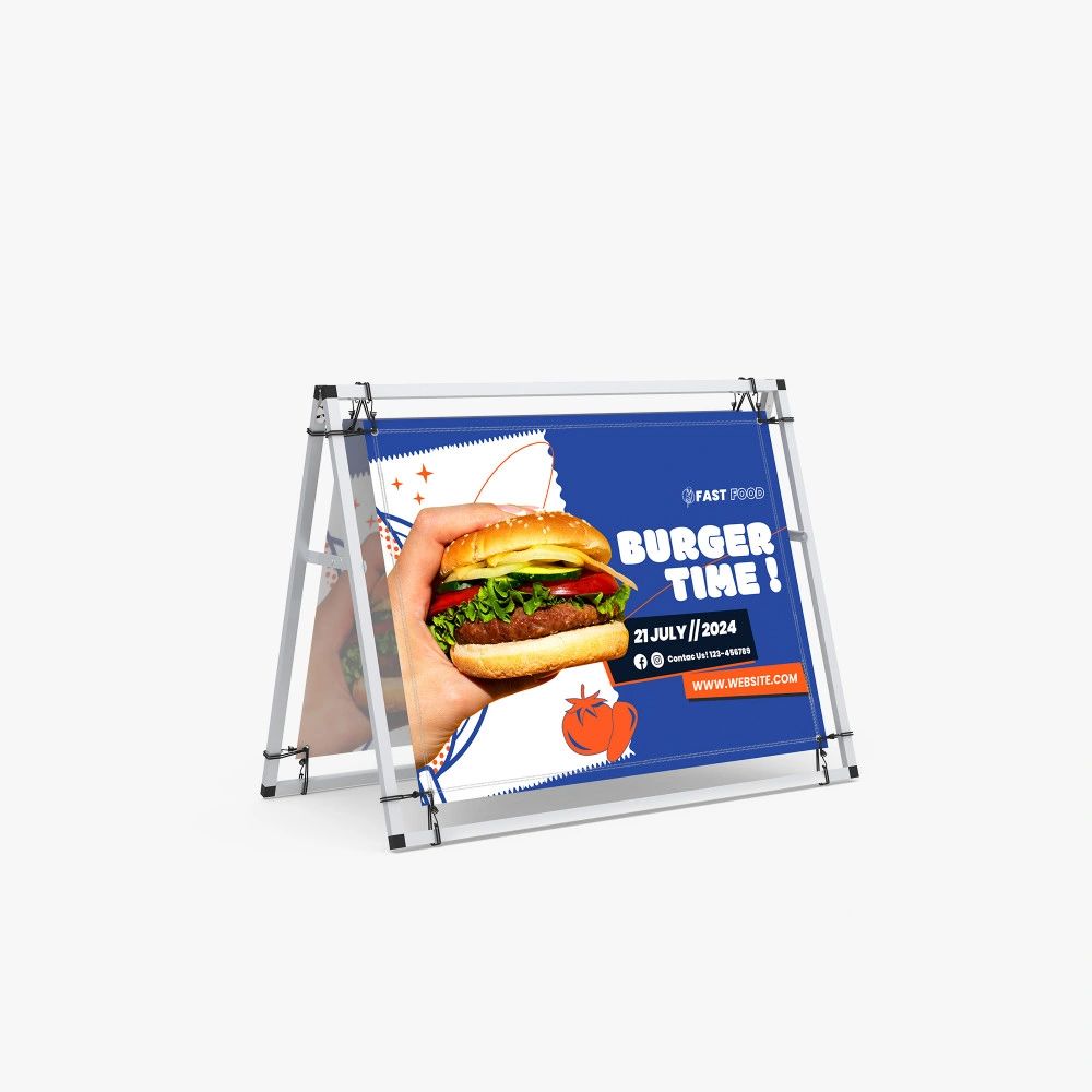BANNER A- FRAME (INCLUDES BANNER & FRAME)