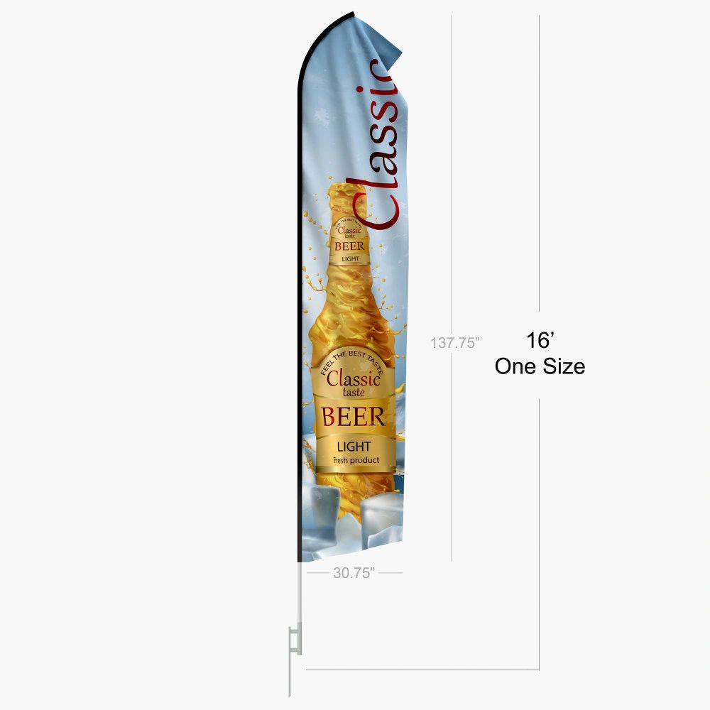 ECNO FEATHER FLAG BANNER 16FT (INCLUDES DESIGN, BANNERS & HARDWARE)