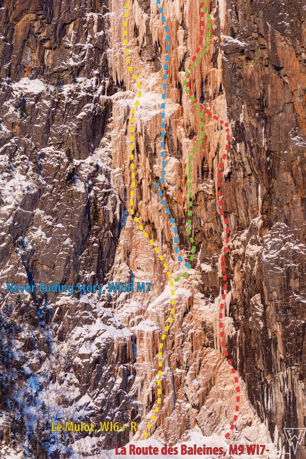 ice climbing, escalade de glace le mulot, never-ending story, l'envol, la route des baleines, quebec