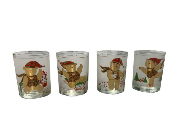 Culver Bears Christmas Glasses - Set of Four
