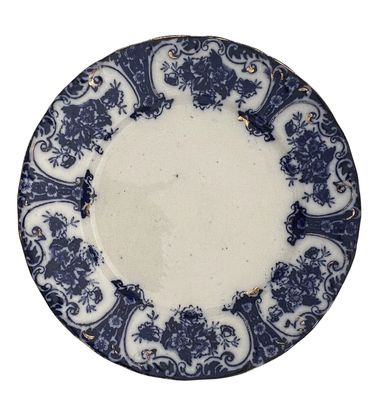 English Flow Blue China Plate